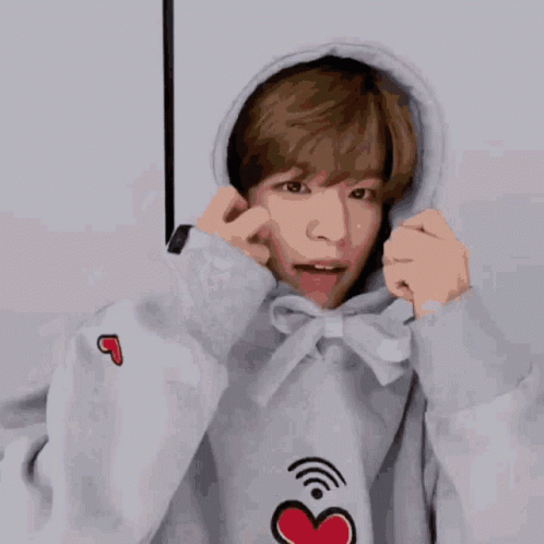 Seungmin Heart Hood Up GIF