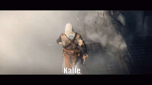 Hooded Man Walking Through Fog with Kalle