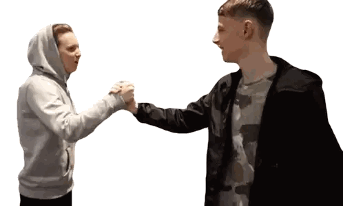 Hoodie and Jacket Handshake