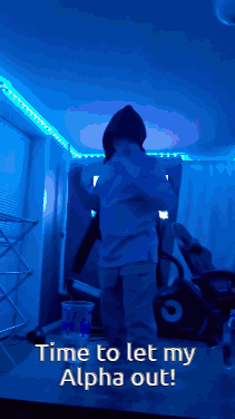 Hoodie Saying Time To Let My Alpha Out GIF