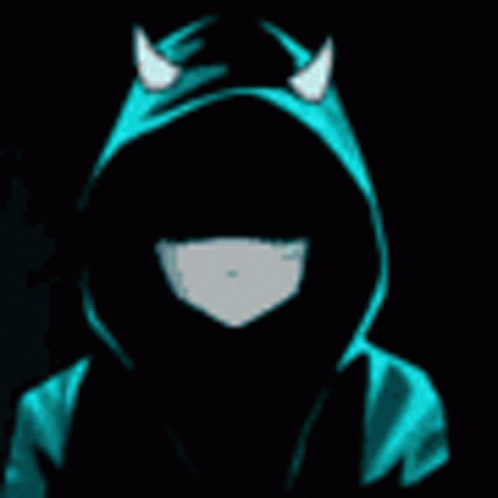Hoodie With Horns And Lightning Bolt GIF