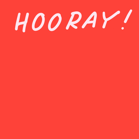 Hooray Typography Fun GIF