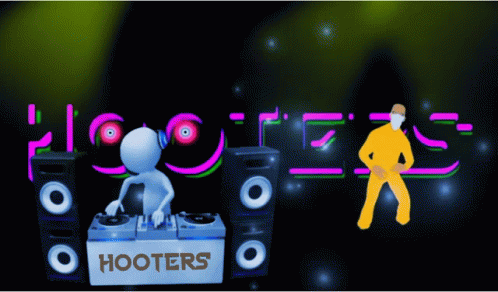Hooters Poster With Mario And Turtle GIF