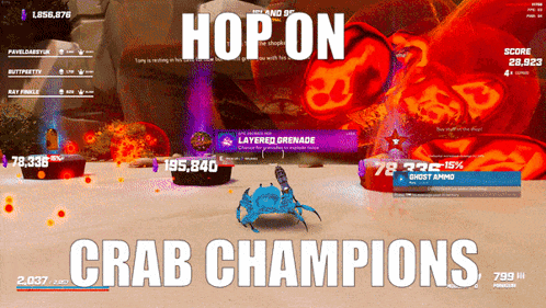 Hop On Crab Champions Screenshot GIF