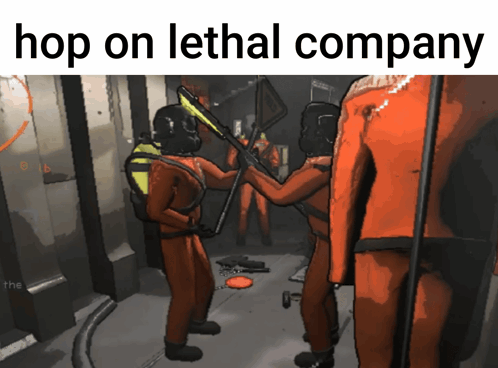 Hop On Lethal Company Broom Fight GIF