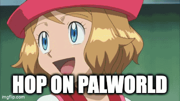 Hop On Palworld Nash Pokemon GIF