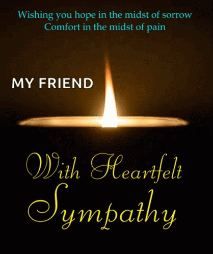 Hope in Sorrow Comfort in Pain Sympathy Card