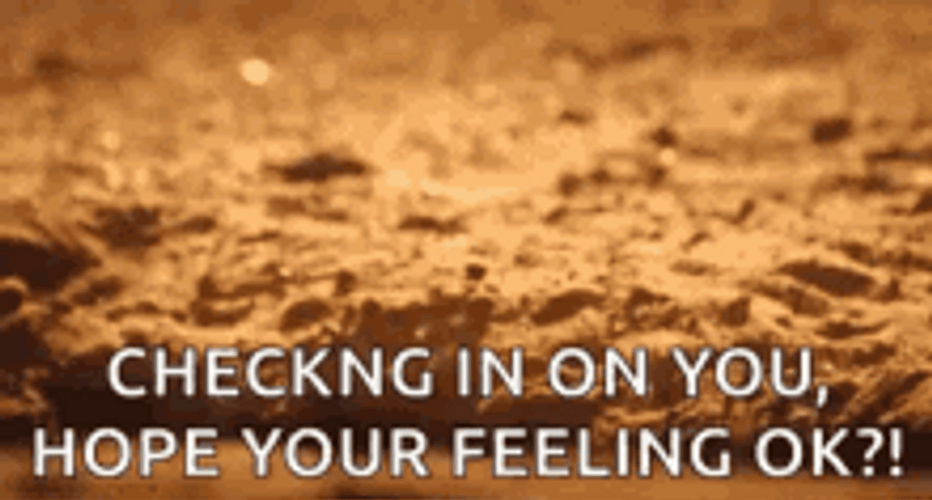 Hope You Feel Better Checking On You GIF