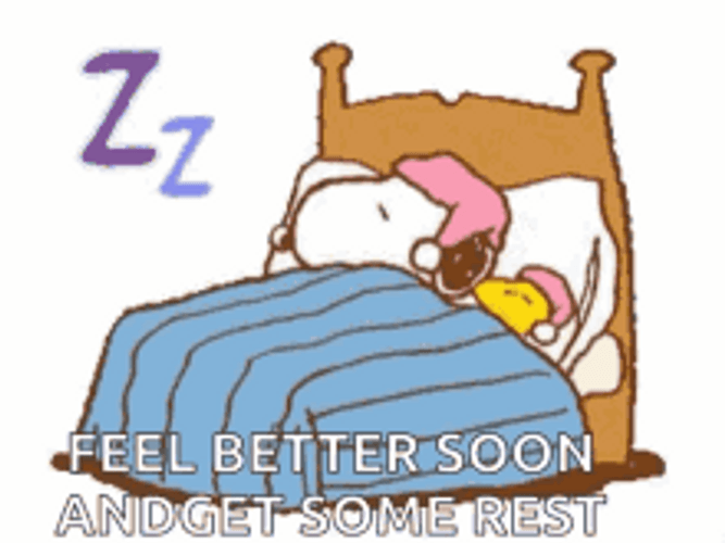 Hope You Feel Better Get Some Rest Snoopy GIF