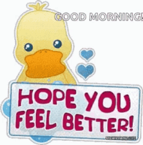 Hope You Feel Better Good Morning Duckling GIF
