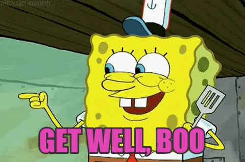Hope Youre Feeling Better Spongebob Squarepants Flying Kiss GIF
