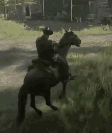 Hopping Off Horse Arrived To Destination Gif GIF