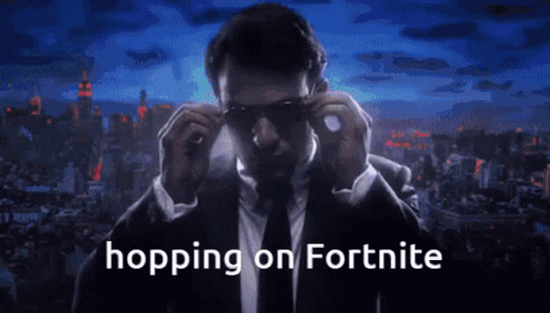 Hopping On Fortnite Building GIF