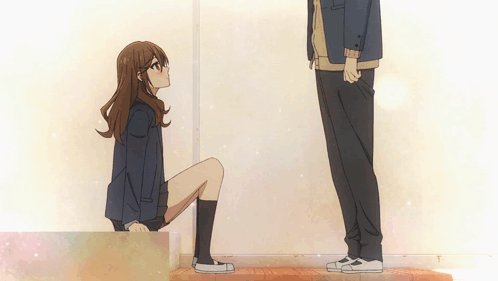 Horimiya Izumi Miyamura Kneeling Down GIF