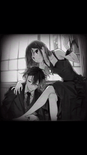 Horimiya Kyoko Hori Monotone Image Compilation GIF