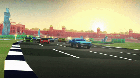Horizon Chase Turbo Speeding Cars GIF