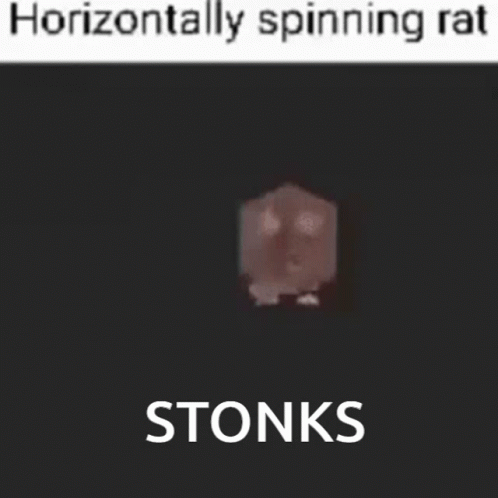 Horizontally Spinning Rat Stonks Meme GIF