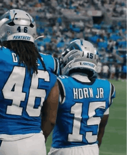 Horn Jr in Blue Jersey Number 15