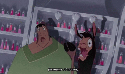 Horrified Kuzco And Pacha GIF