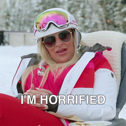 Heather Gay Is Horrified While Seating GIF