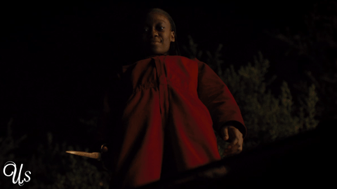 Horror Movie Us Holding Scissor GIF