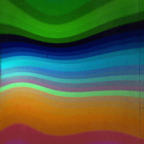 Horror Rainbow Color Waves GIF