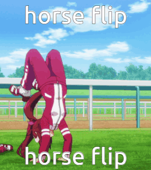 Horse Flip Tokai Teio GIF