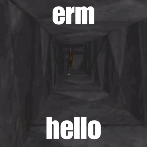 Horse in Dark Tunnel Saying Erm Hello