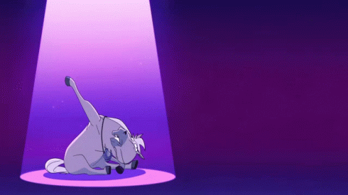 Horse Laying On Ground In Spotlight GIF