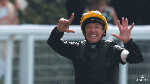Horse Racer Showing 7 Fingers GIF