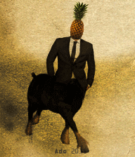 Horse Running Pineapple Centaur GIF