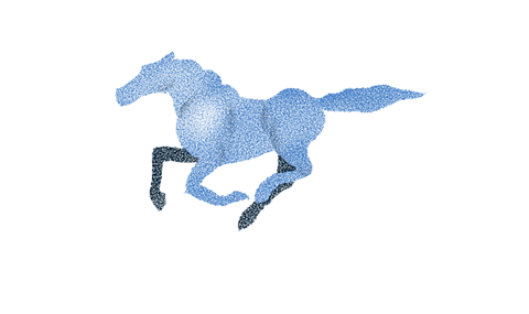 White Horse Running Slowly GIF
