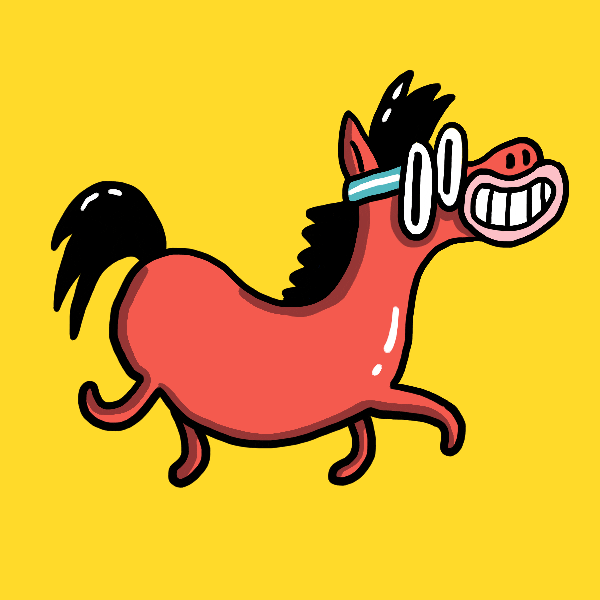 Horse Running Funny Meme GIF