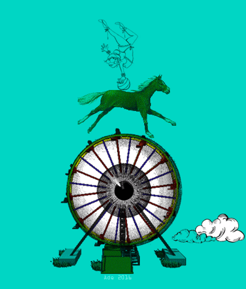 Horse Running Carousel GIF