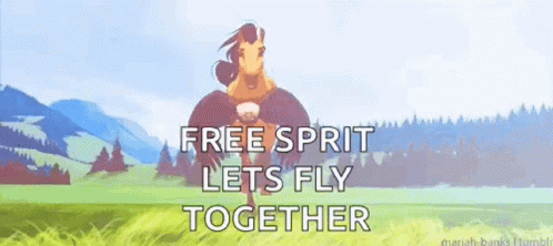 Horse Running Through Field Free Spirit Lets Fly GIF