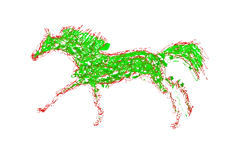 Horse with Yellow and Blue Spots