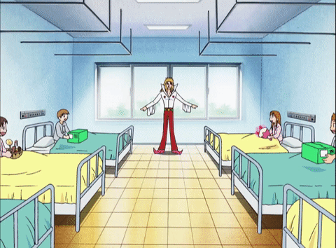 Hospital Room With Beds and Clown