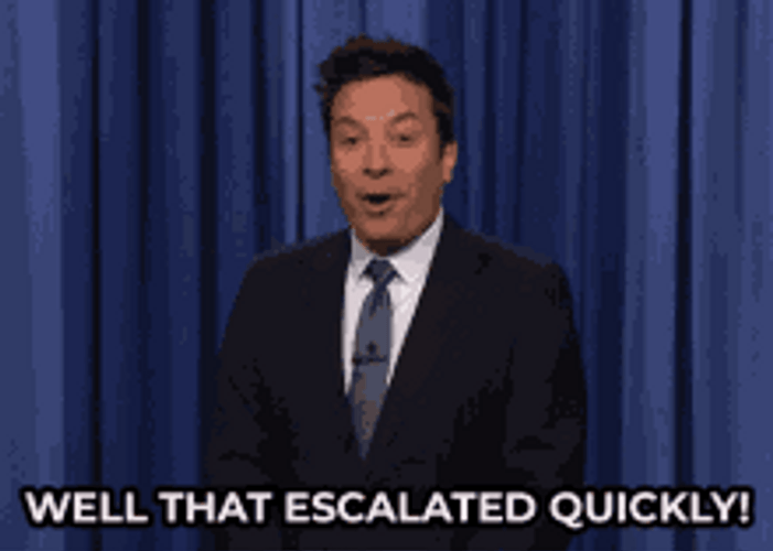 Host Comedian Jimmy Fallon That Escalated Quickly GIF