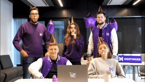 Hostinger Great Job Team Celebration GIF