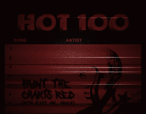 Hot 100 Paint the Charts Red by Eliot Val Vence
