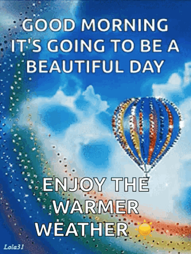 Hot Air Balloon Saying Good Morning