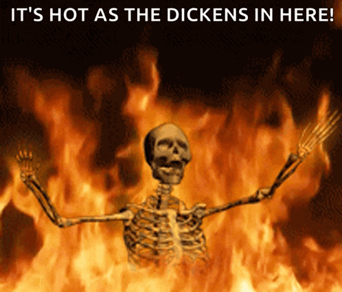 Hot As Hell Skeleton Burning GIF