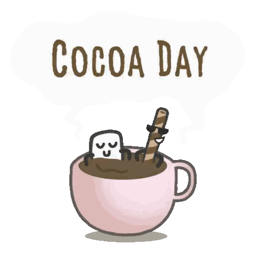 Hot Chocolate With Marshmallows and Wafers Cocoa Day