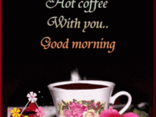 Hot Coffee With Flowers