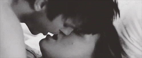 Hot Couple Close Up Kissing GIF