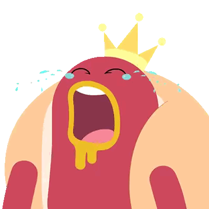 Hot Dog Crown Cartoon