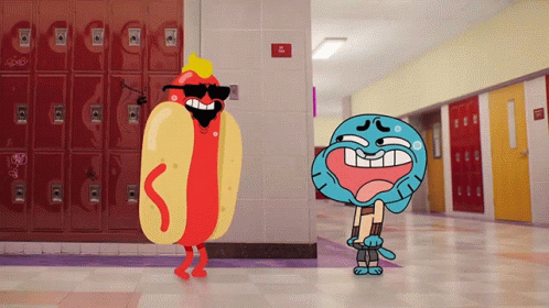 Hot Dog Face Hilarious Gumball Meeting GIF