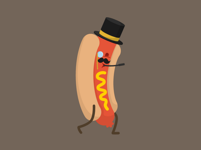 Hot Dog Food Cartoon GIF