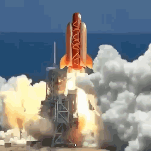 Hot Dog Launched Into Sky GIF