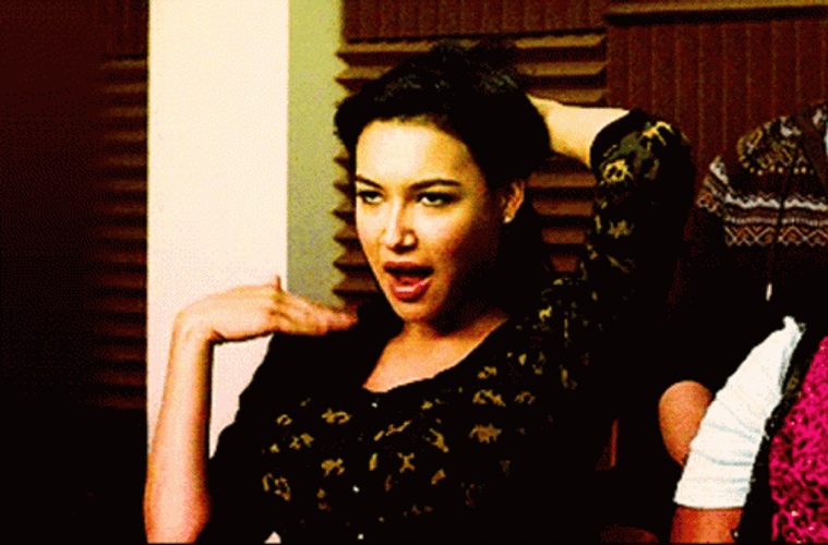 Hot Fanning Santana Glee GIF